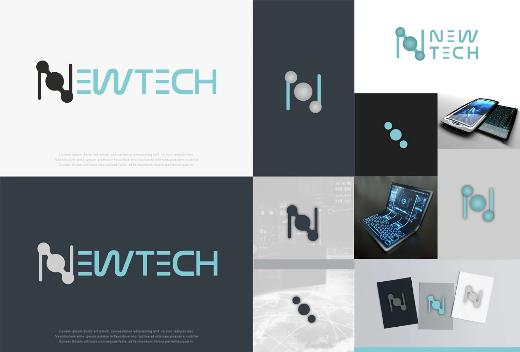 Newtech — logotipo, variantes y aplicaciones de marca